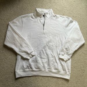 White Quarter Zip Sweatshirt